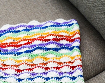 PATTERN For the Over The Rainbow Blanket | Rainbow Baby | Miscarriage Gift | Rainbow Blanket | Crochet Blanket | Crochet Wave Stitch |