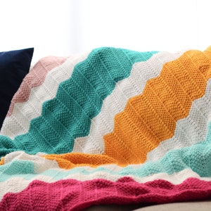 PATTERN for the Tunisian Crochet Playhouse Blanket | Crochet Blanket Pattern | Blanket | Beginner Crochet Pattern | Easy Crochet Pattern |