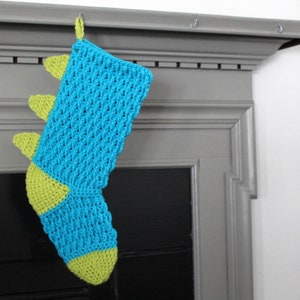 PATTERN for the Dinosaur Christmas Stocking | Christmas Stocking Pattern | Crochet Stocking | Crochet Dinosaur | Crochet Christmas Pattern |