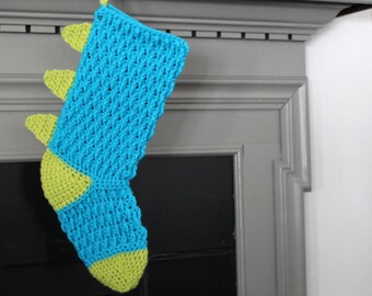 PATTERN for the Dinosaur Christmas Stocking | Christmas Stocking Pattern | Crochet Stocking | Crochet Dinosaur | Crochet Christmas Pattern |
