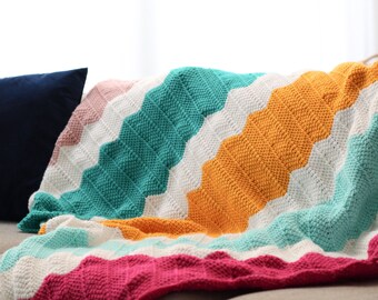MODELLO per la coperta tunisina all'uncinetto Playhouse / modello di coperta all'uncinetto / coperta / modello all'uncinetto per principianti / modello facile all'uncinetto /