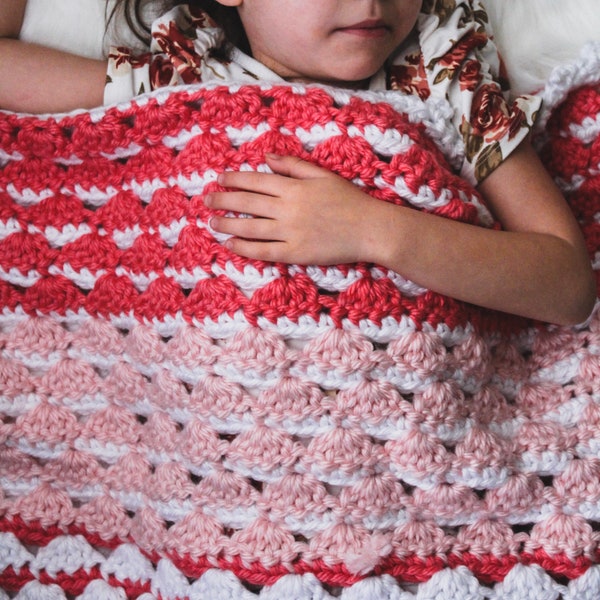 PATTERN for the Strawberries & Cream Blanket | Crochet Blanket | Blanket Pattern | Crochet Pattern | Baby Blanket | Blanket |