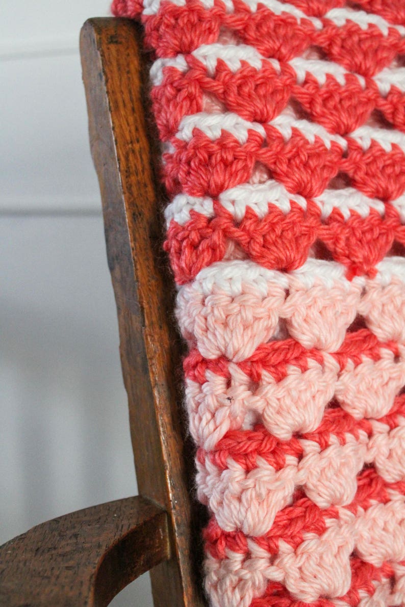 PATTERN for the Strawberries & Cream Blanket Crochet Blanket Blanket Pattern Crochet Pattern Baby Blanket Blanket image 6