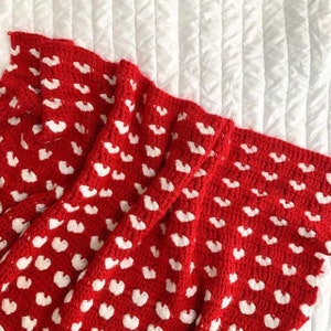 PATTERN for the Puffy Heart Crochet Blanket Heart Blanket Crochet Blanket Crochet Blanket Pattern Crochet Blanket Pattern image 9