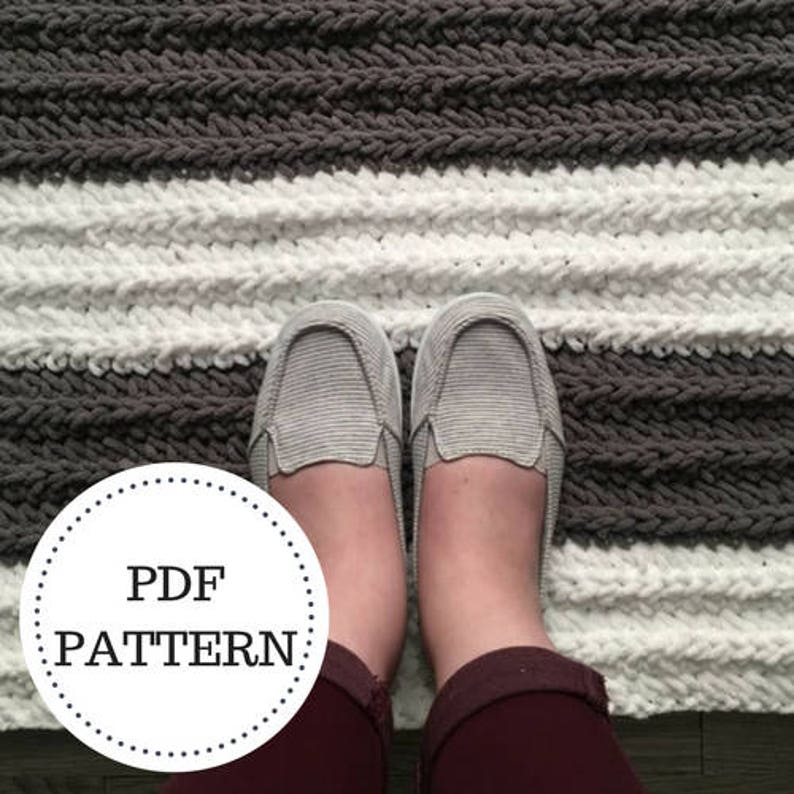 PATTERN for the Simple, Small Space Rug Crochet Rug Pattern Home Decor Homegoods Decor Pattern Crochet Pattern image 2