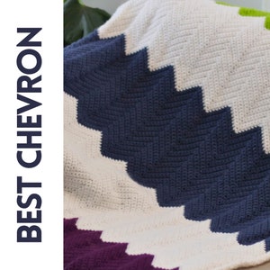 PATTERN for the best beginner chevron blanket crochet chevron blanket beginner crochet blanket blanket pattern image 9