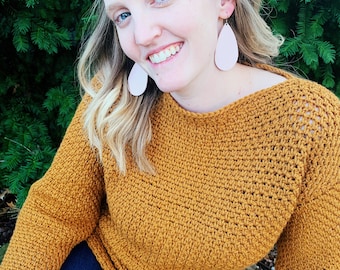 PATTERN For the Sophia Sweater | Beginner Crochet Sweater | Sweater Pattern | Crochet Sweater Pattern | Jumper Pattern