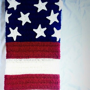 Pattern for the American Flag Crochet Throw Crochet Flag American Flag Crochet Pattern Crochet Beginner Veteran Soldier USA image 3