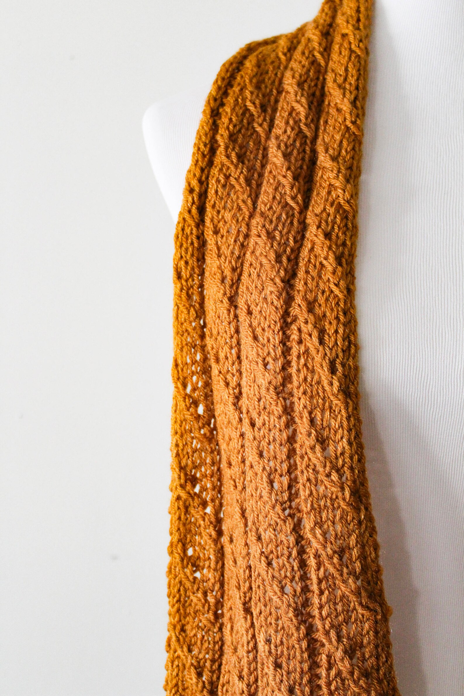 PATTERN for the Faux Cable Knit Scarf Knitting Pattern Etsy