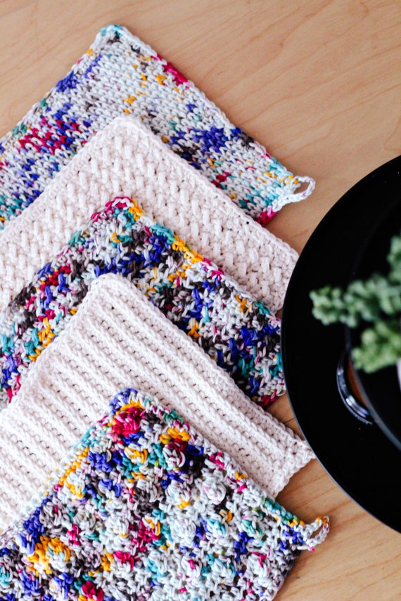 PATTERN for Cotton Kitchen Rags Crochet Rags Beginner Crochet