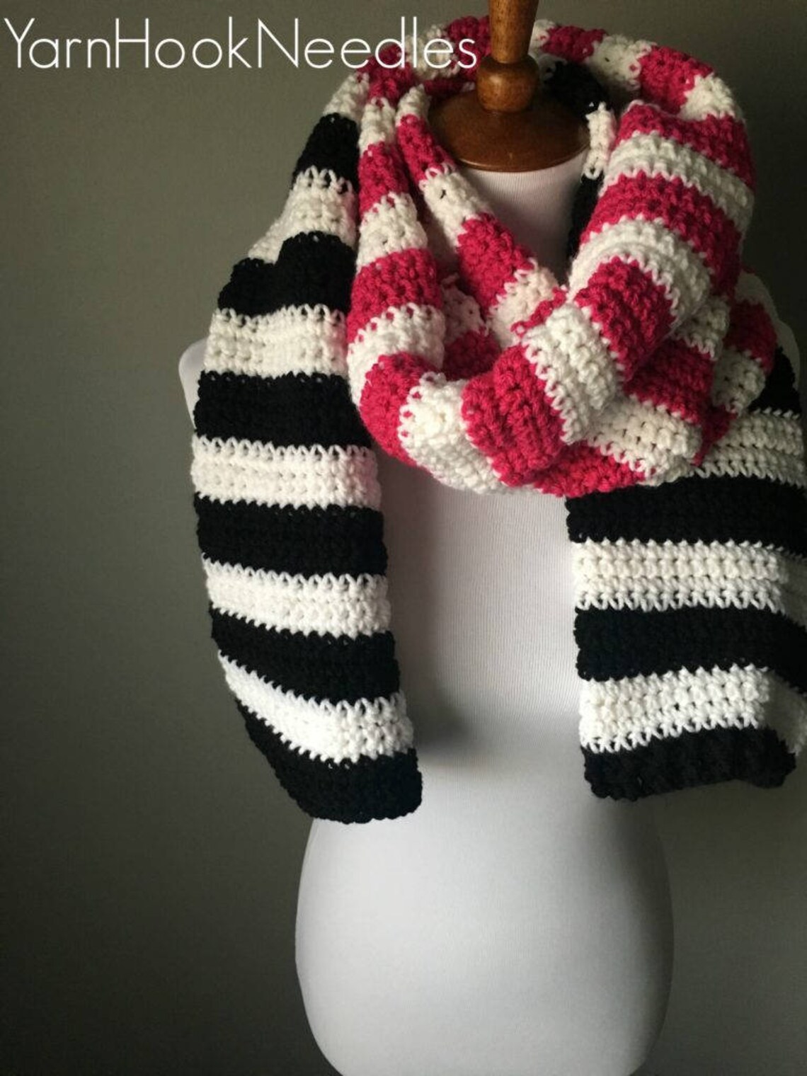 PATTERN for the Color Block Scarf Modern Scarf Crochet - Etsy