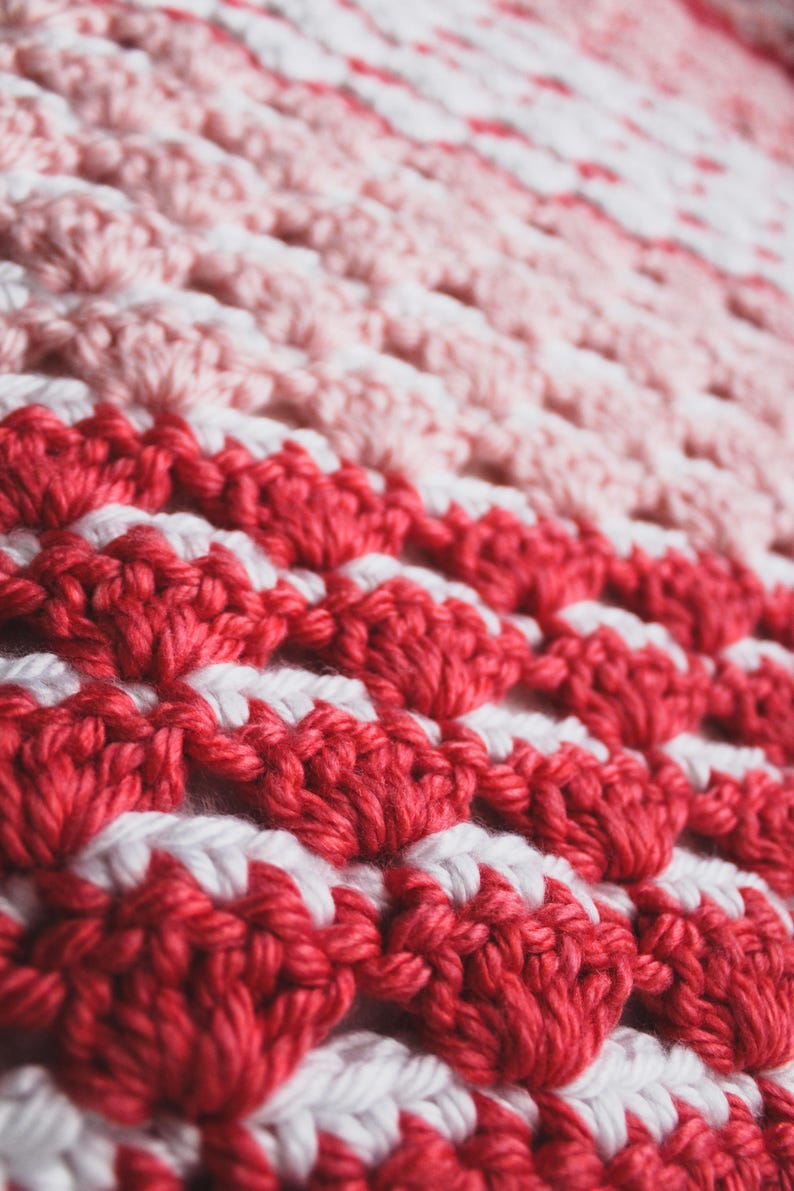 PATTERN for the Strawberries & Cream Blanket Crochet Blanket Blanket Pattern Crochet Pattern Baby Blanket Blanket image 4