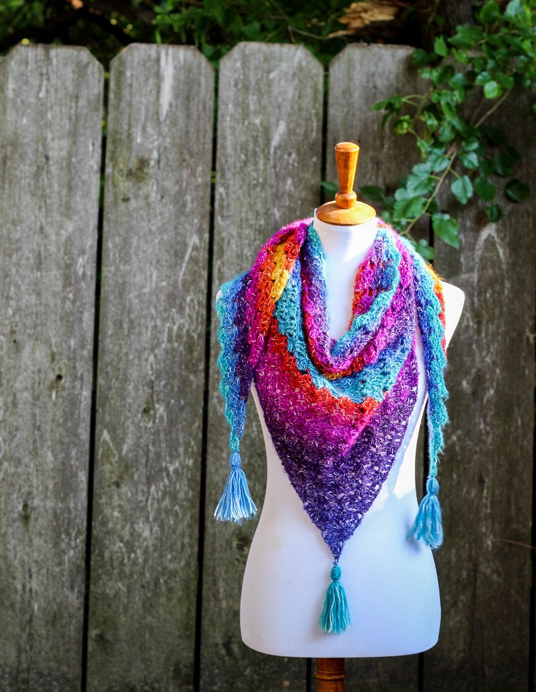 PATTERN for the Shawl in A Ball Triangle Scarf | C2c Crochet Pattern ...