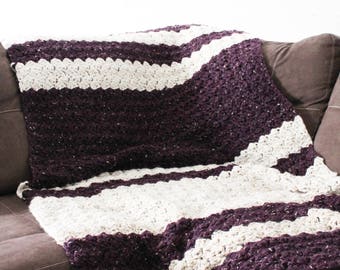 PATTERN for the Rugby Blanket | Crochet Throw | Crochet Blanket | Blanket Pattern | Throw Pattern | Crochet Pattern | YarnHookNeedles |