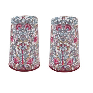 pair of clip-on lampshades flame clamp 14cm cotton printed Ianthe from Liberty of London