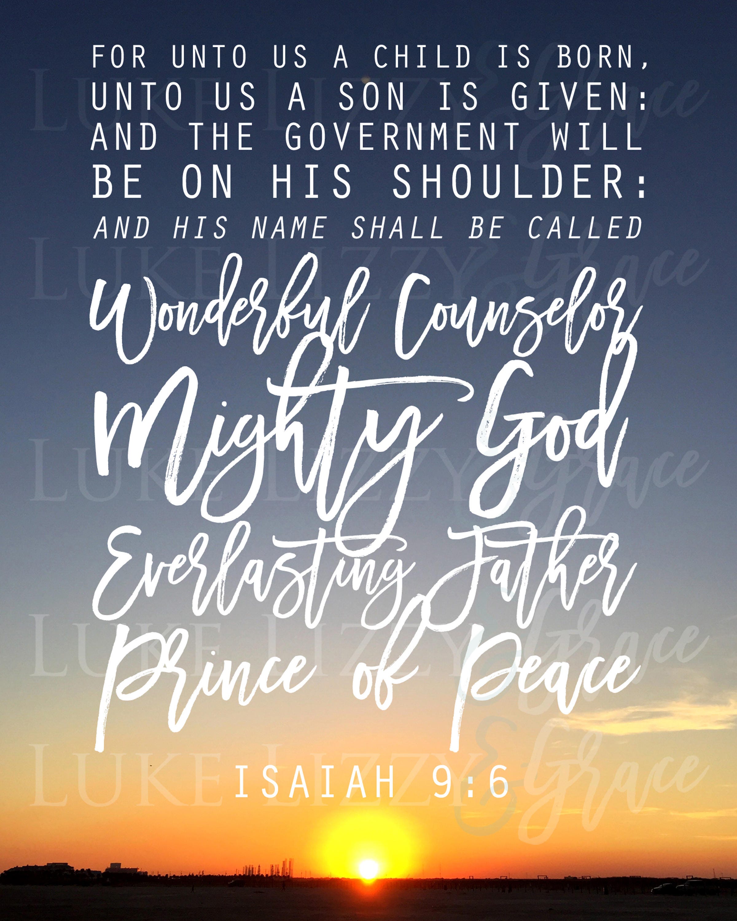 Scripture Print Isaiah 96 Etsy