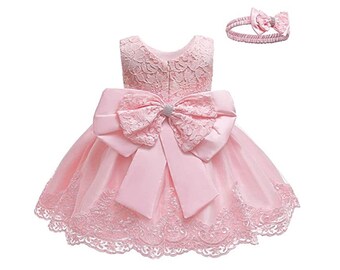 dusky pink baby dress