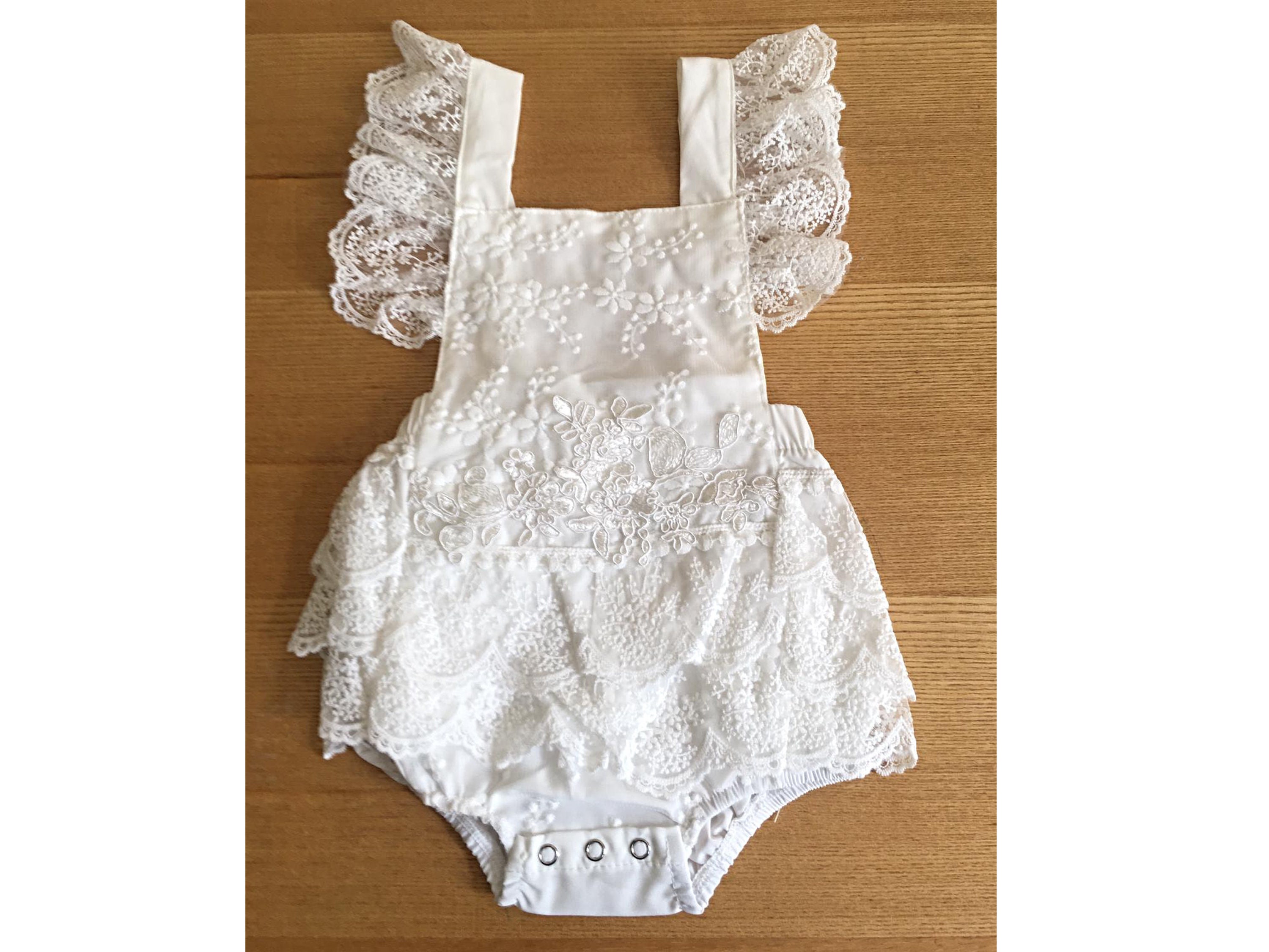 Cake Smash Romper Girls 1st Birthday Outfit Christening Etsy