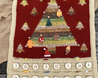 Crochet Advent Calendar Pattern: Includes Crochet Pattern and Video for 24 Hanging Decorations + Christmas Tree Wall Hanging