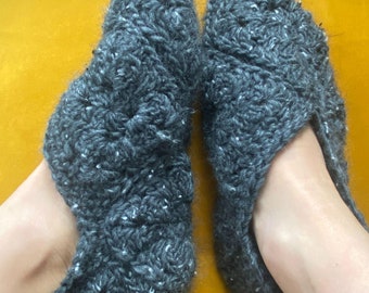 Crochet Slipper Pattern, Easy Granny Square Slippers (PDF Pattern)