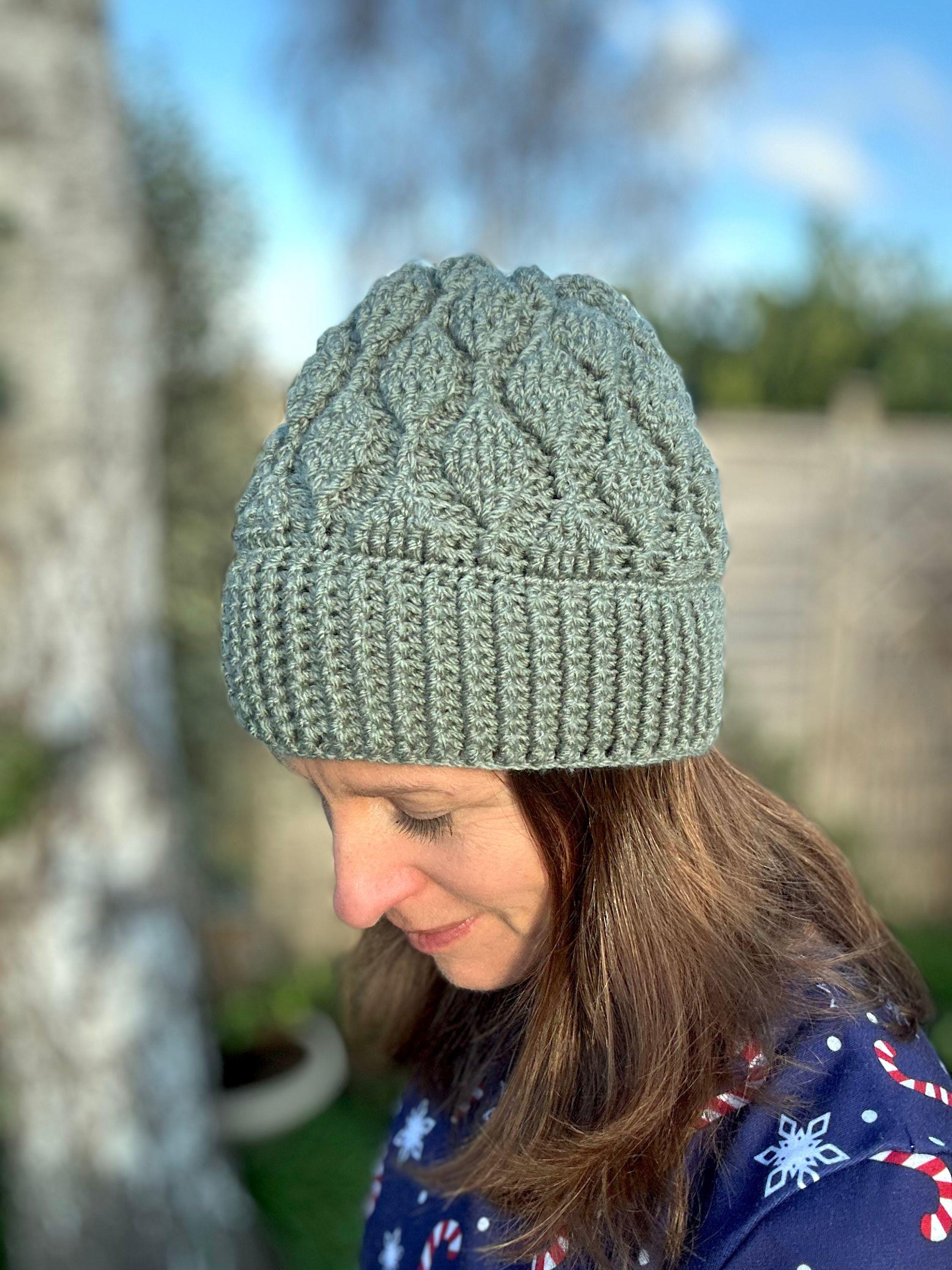 Crochet Hat Pattern | Textured Leaf Beanie (PDF + Video) - Etsy