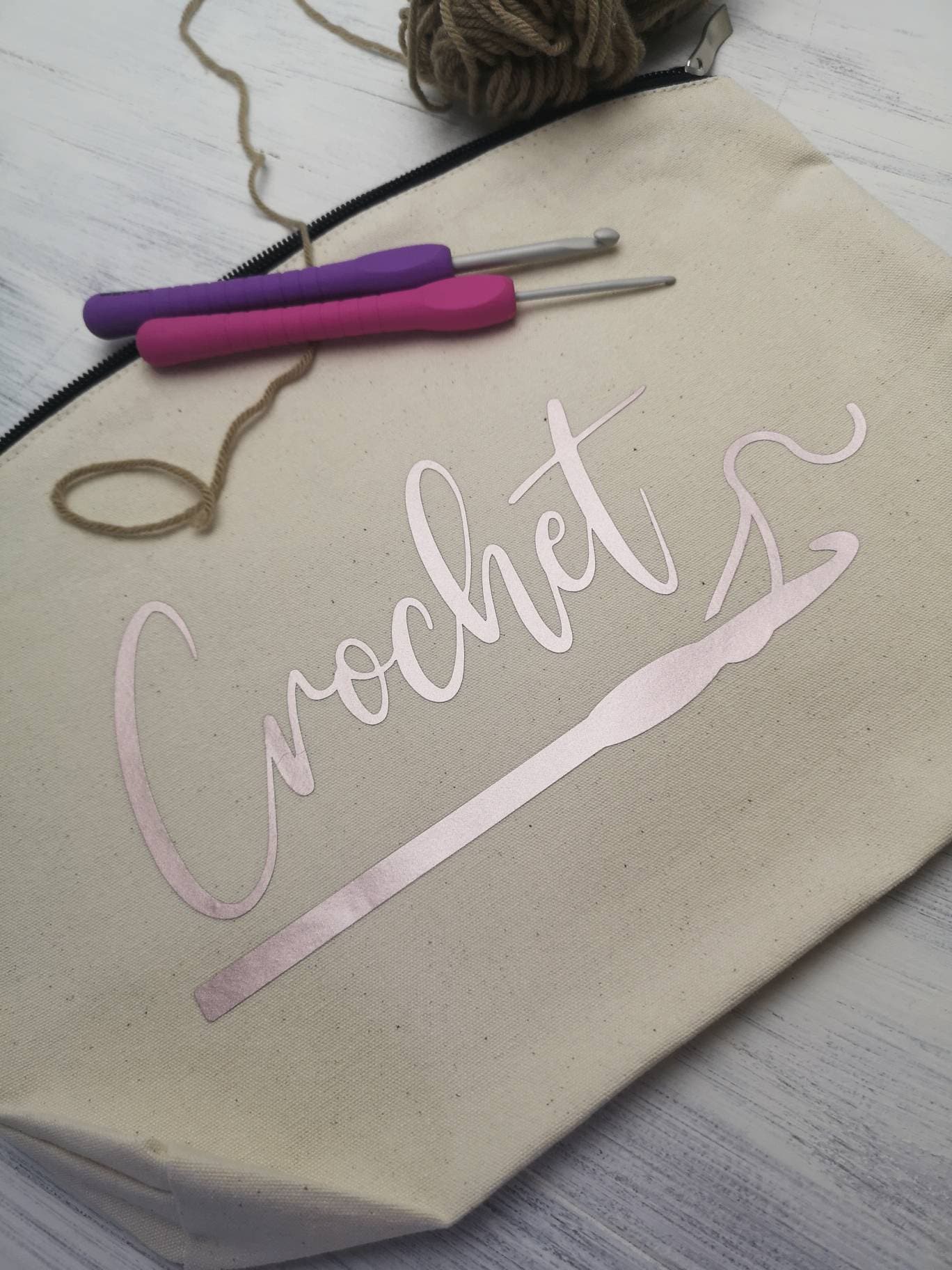 Crochet Hook Bag Personalised Pouch Case for Craft Supplies Etsy