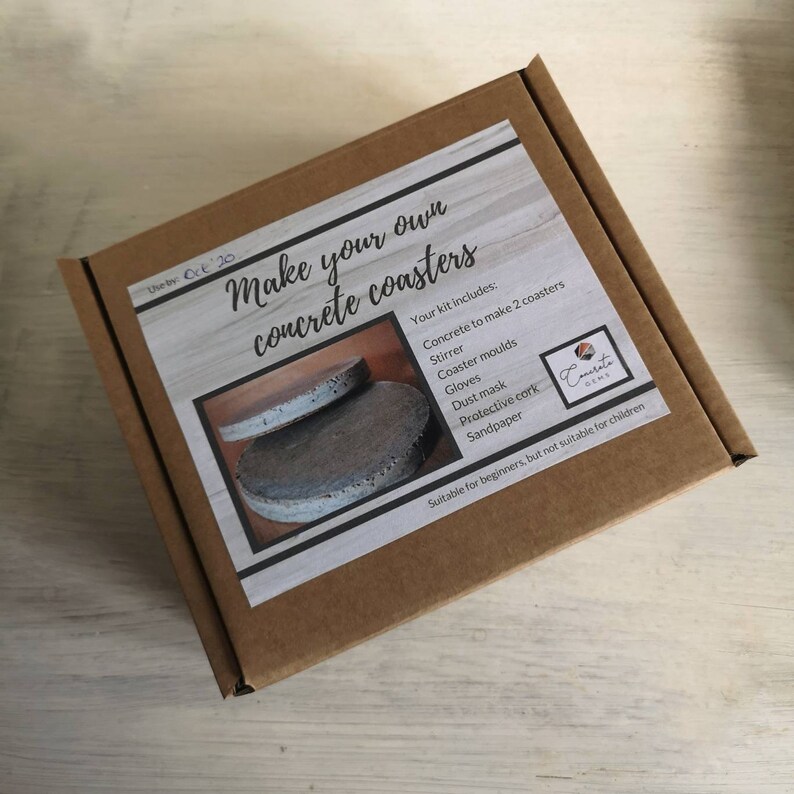 Concrete Coaster Kit Make Your Own Coasters Gift for Her Etsy UK