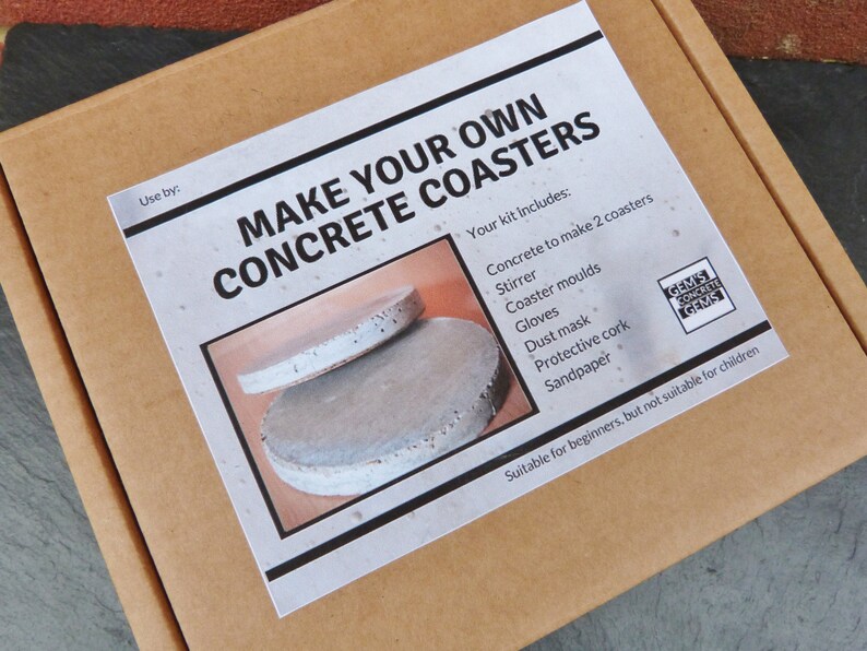 Concrete Coaster Kit Make Your Own Coasters Gift for Her Etsy UK