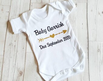 PERSONALISED CAMOUFLAGE VEST//BODYSUIT /& NAVY BIB GIFT BOY