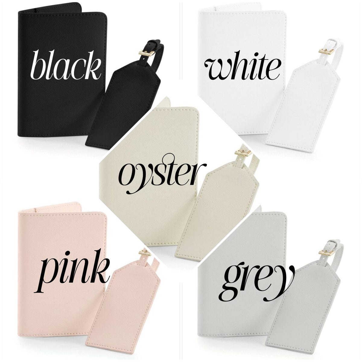 Personalised Passport Cover and Tag Personalised Bride and Groom Gifts Mr and Mrs Saffiano Fabric Set In Gift Box Wedding Present