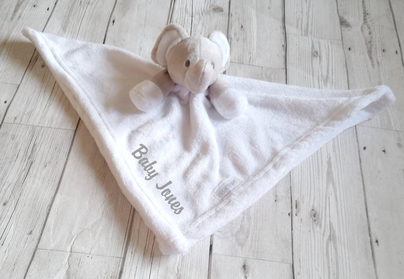 Elephant Personalised Comfort Blanket Soft Toy Newborn Gift Baby