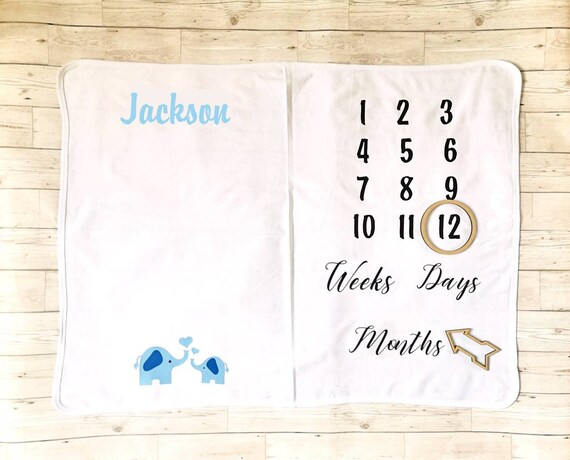 personalised baby milestone mat