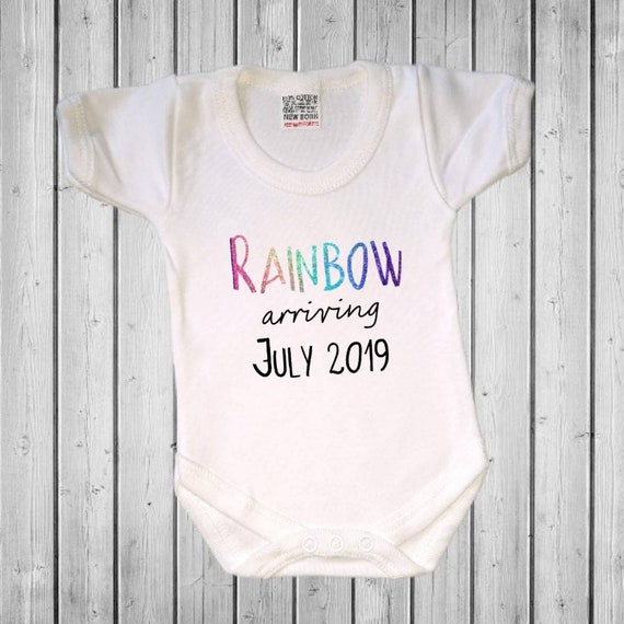 Rainbow Baby After The Storm Onesie Bodysuit Shirt Personalized Custom Name