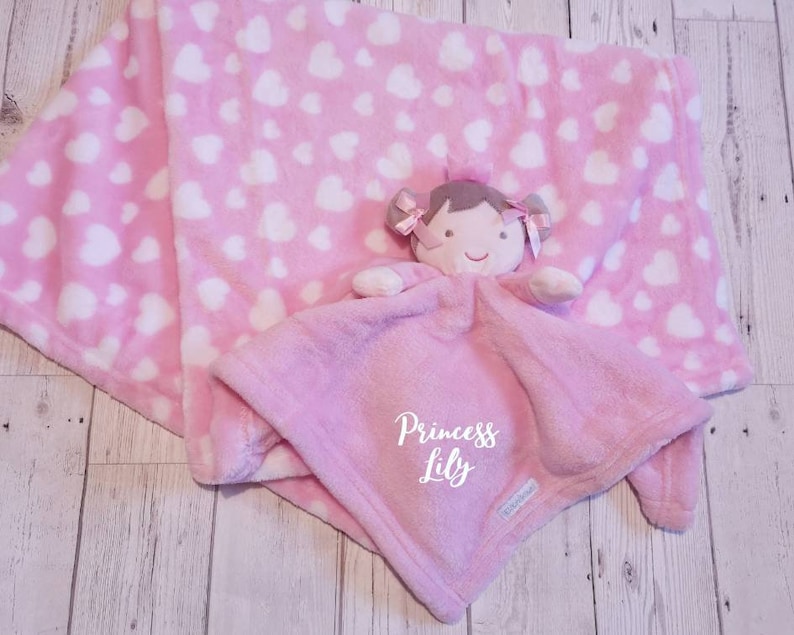 Personalised Baby Blanket Girl Unicorn Princess Newborn Birth Christening Gift