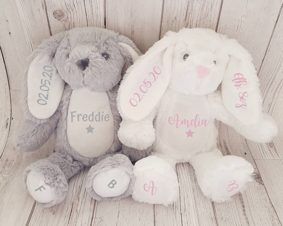 Personalised on sale bunny teddy