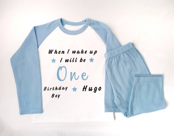 Personalised When I Wake Up Ill Be One Birthday Pyjamas First Birthday Personalised Name Pjs Girls