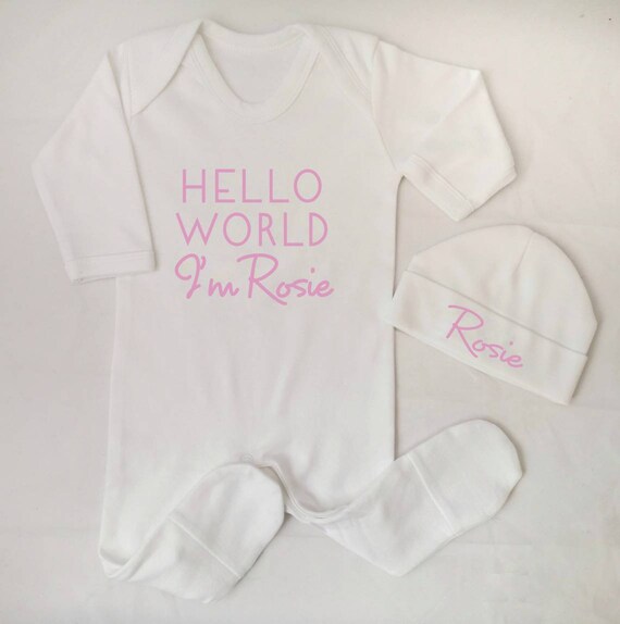 sleepsuit and hat set girl