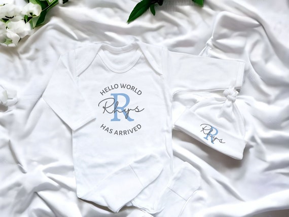 Baby boy sleepsuit and hat set 2025