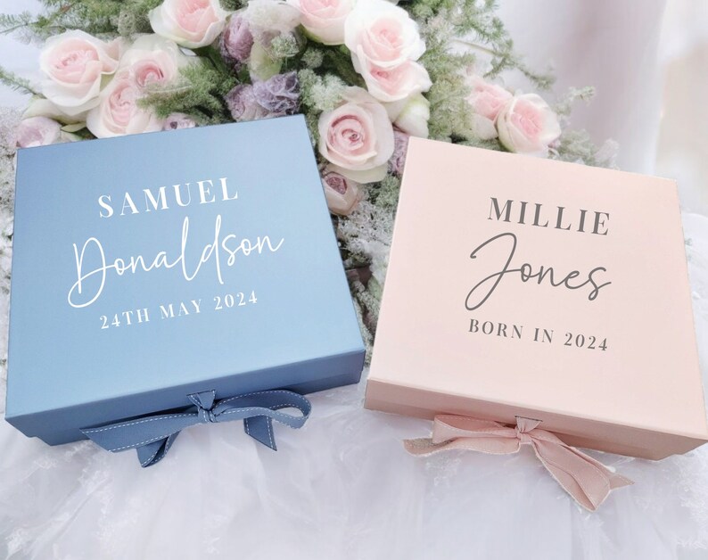 Personalised Baby Keepsake Box | Pregnancy Gift | Christening Card ...