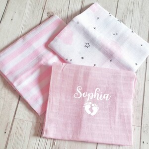 personalised muslin squares