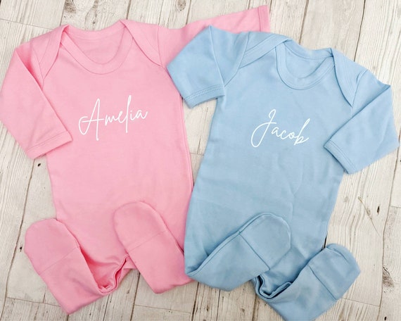 Baby clothes with shop name