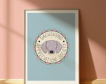 Dachshund Art Print: Dog Rescue Charity Support
