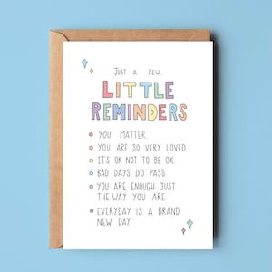 A6 Little Reminders Card: Mental Health Positivity - Thinking of You
