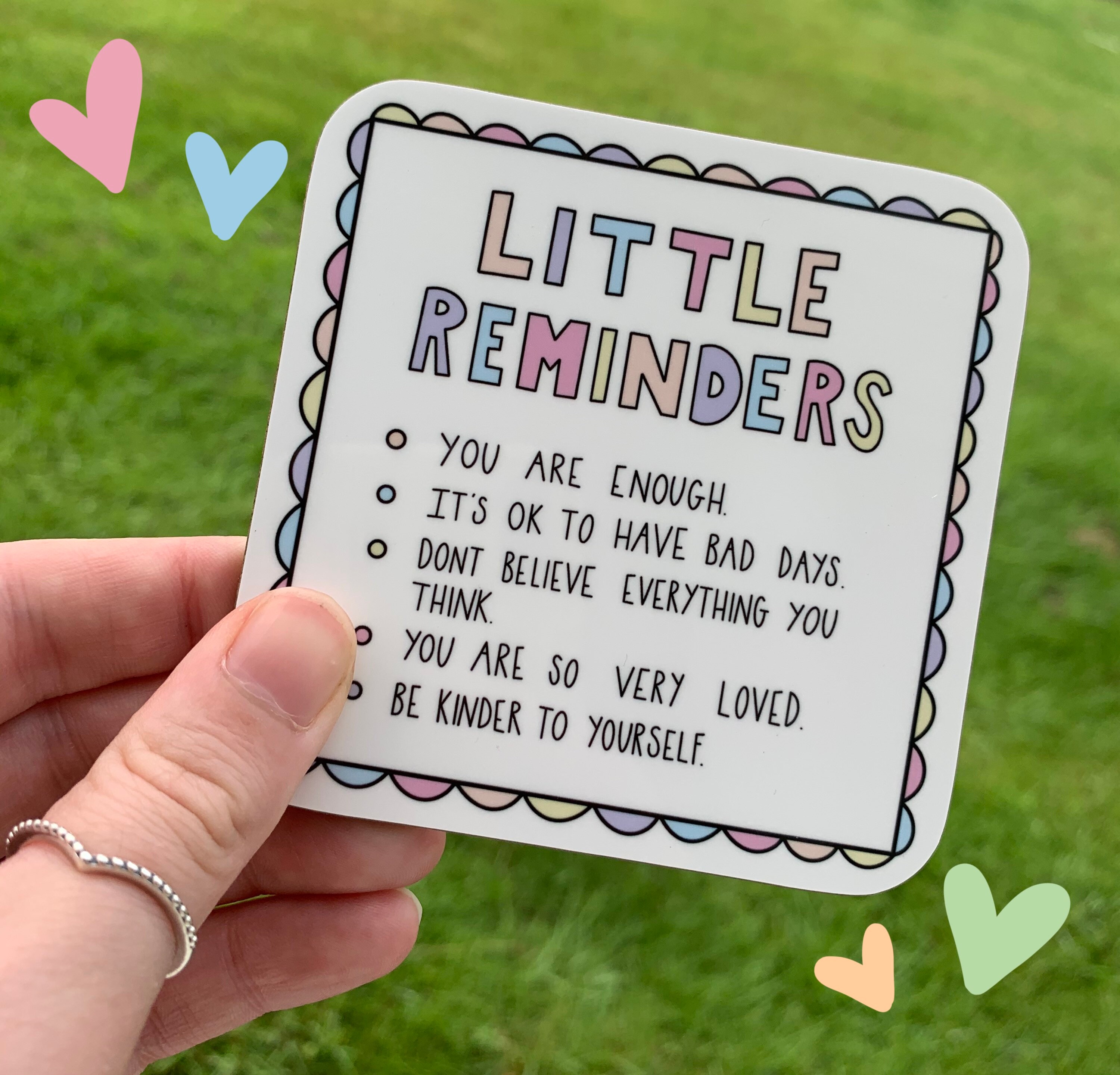 Little reminders coasters mental health gift Etsy