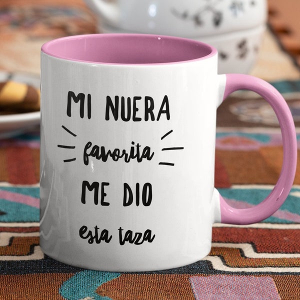 Mi Nuera favoriteita me regalo esta taza koffiemok, 11oz, Suegra geschenken van schoondochter in het Spaans, Moederdag cadeau voor suegra in het Spaans