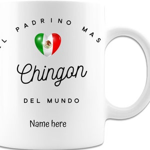 El Padrino mas Chingon del Mundo Personalized Mug, Padrino Gifts in Spanish, Godfather Proposal, Regalo para Padrino, Mexican Godfather