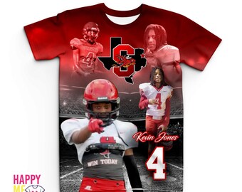 Custom Football T-Shirt |  Game Day Tee | Football Lover Gift | Graduation Shirt| Custom Color Shirts