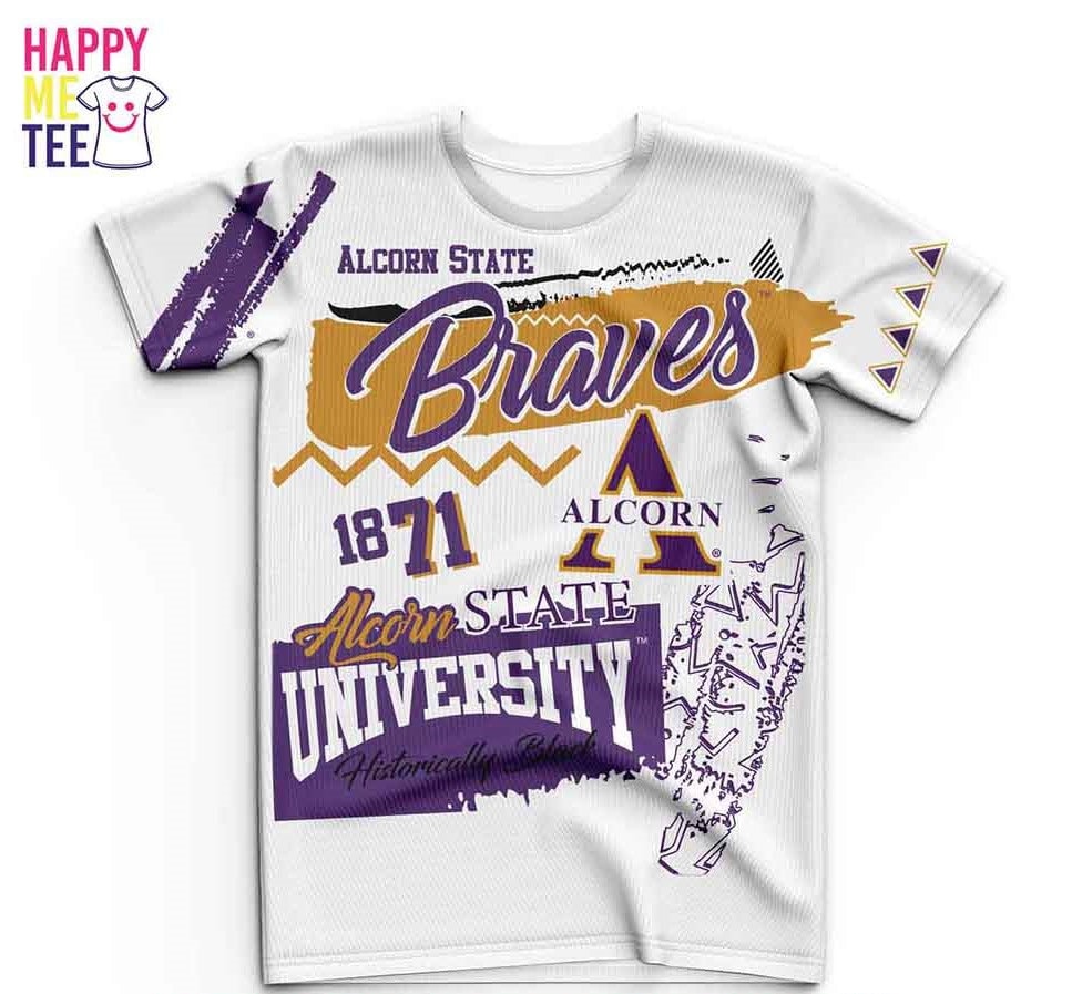 Alcorn State University Braves College Dad T-Shirt, Purple / Medium