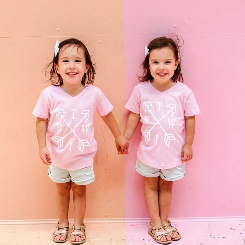 Twin Clothes Cute Twin Shirts Twin Arrow Shirts Twin Tees Twins Twin shirts twin Girls Twin Boys Matching twin shirts