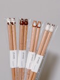 Wood animal chopsticks, Japan Plumpy handcrafted cute pet chopsticks, bear chopsticks, 3D chopsticks, wood chopsticks, aesthetic chopsticks